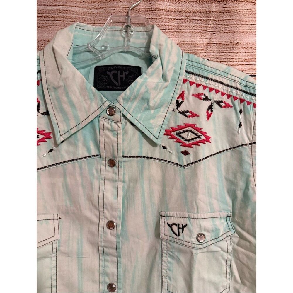 NWT Cowgirl Hardware Brush Dye L/S Print | Size XXL